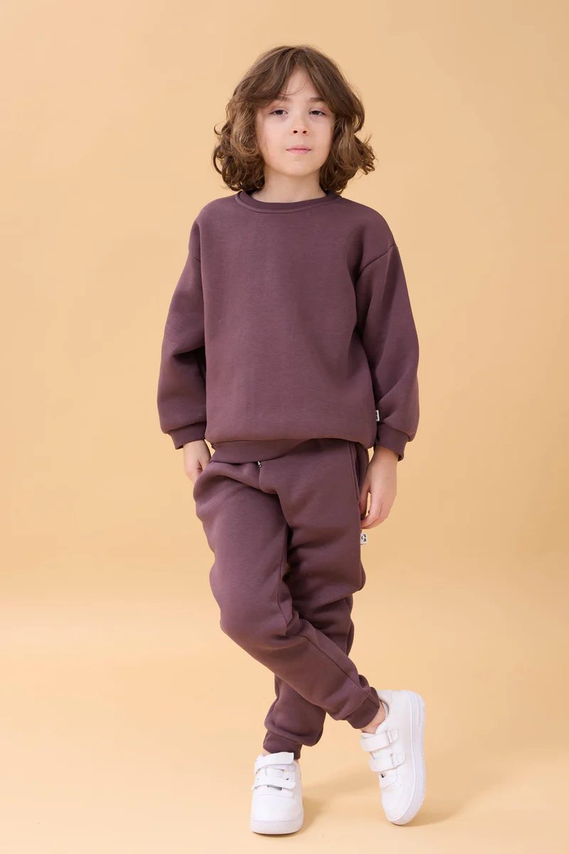 Yuvarlak Yaka Çocuk Eşofman Takımı